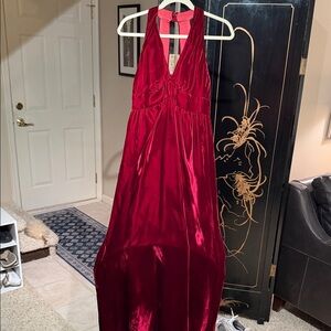 Retro gorgeous Red Velvet gown